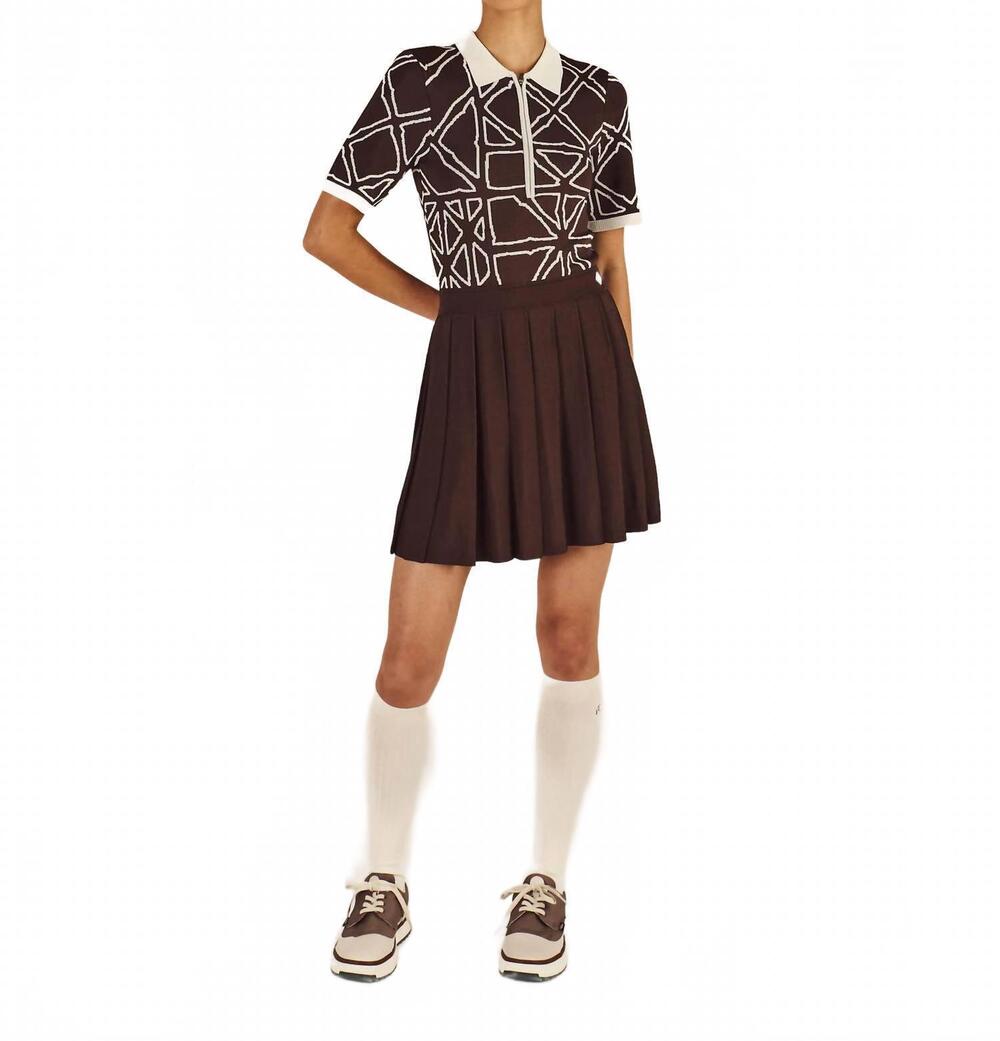 NEW MALBON GOLF viviana polo dress in brown
